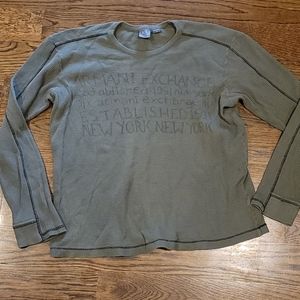 Armani exchange waffle style shirt